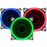 LED Illuminated Computer Cooler 120mm 12cm 4 + 3 Pin Cooling Fan Ultra Silent RGB Green Gaming